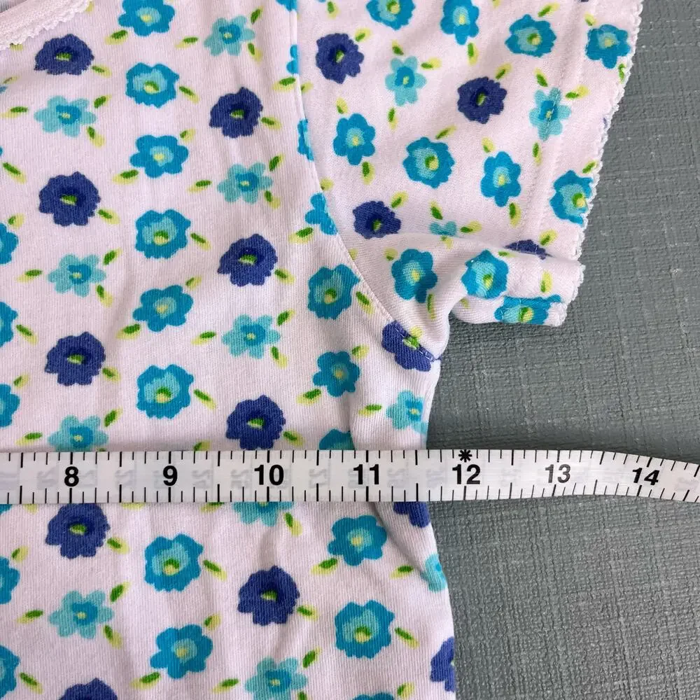 Vintage Gymboree Blue Floral Shirt Medium 3T/4T